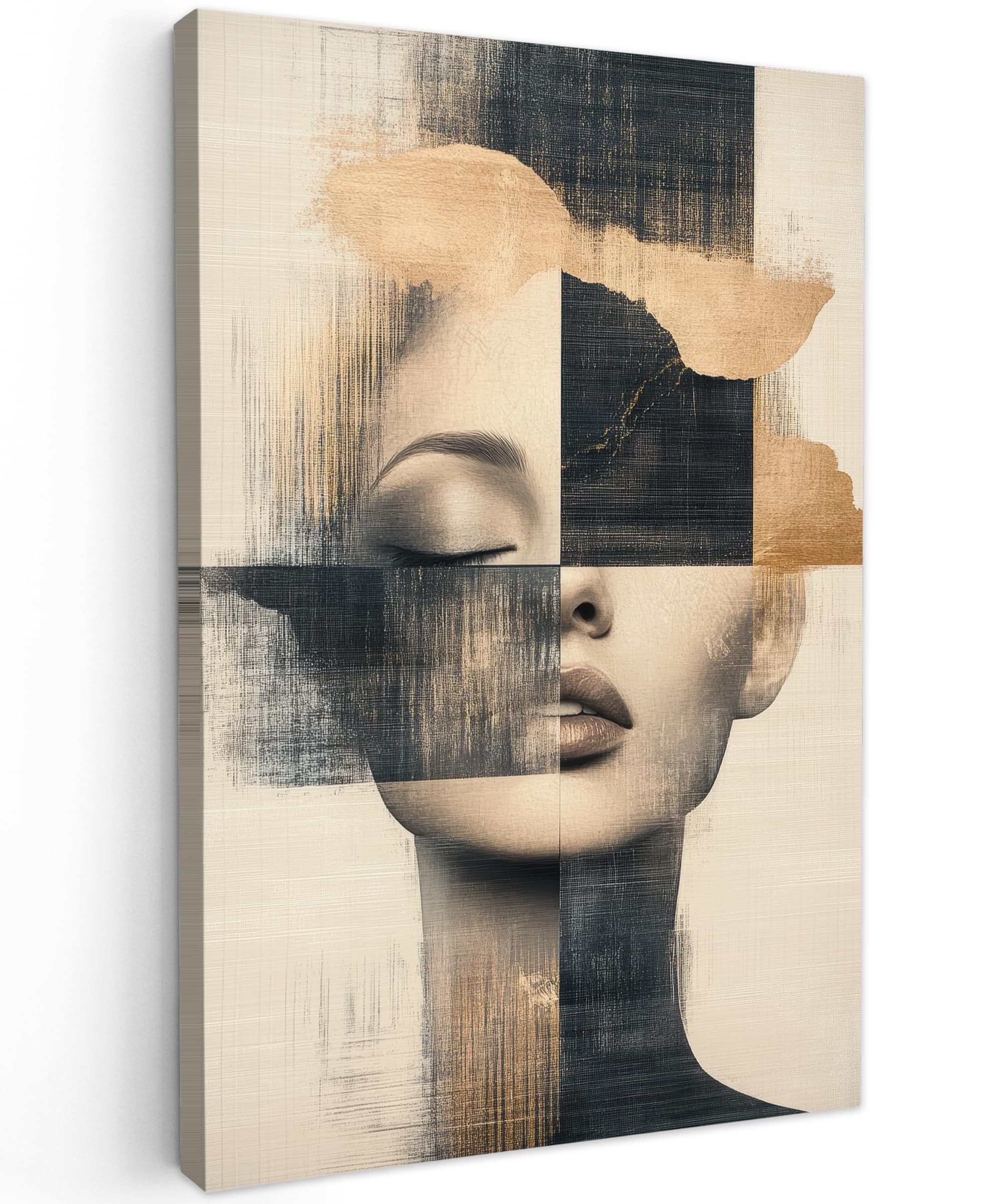 Muchowow Gold - Woman Muchowow© Canvas Wall Art 16"X24" / 40X60 Cm Decor Paintings Print Framed On Canvas Pictures For Hallway - Rectangles