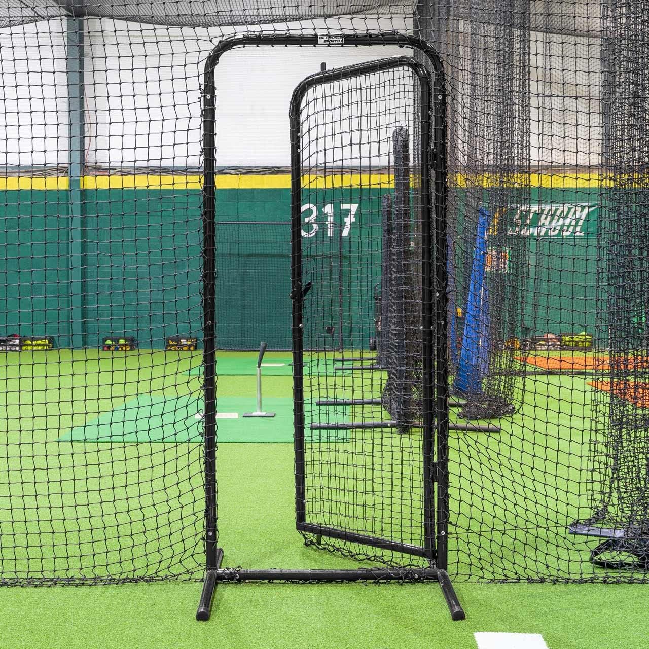 FORTRESS Baseball Batting Cage Door | Heavy-Duty Freestanding Steel Frame Door for Baseball & Softball Cages – Easy Installation