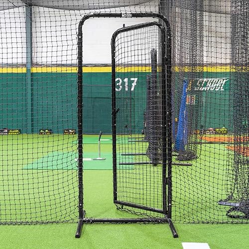 FORTRESS Baseball Batting Cage Door | Heavy-Duty Freestanding Steel Frame Door for Baseball & Softball Cages – Easy Installation