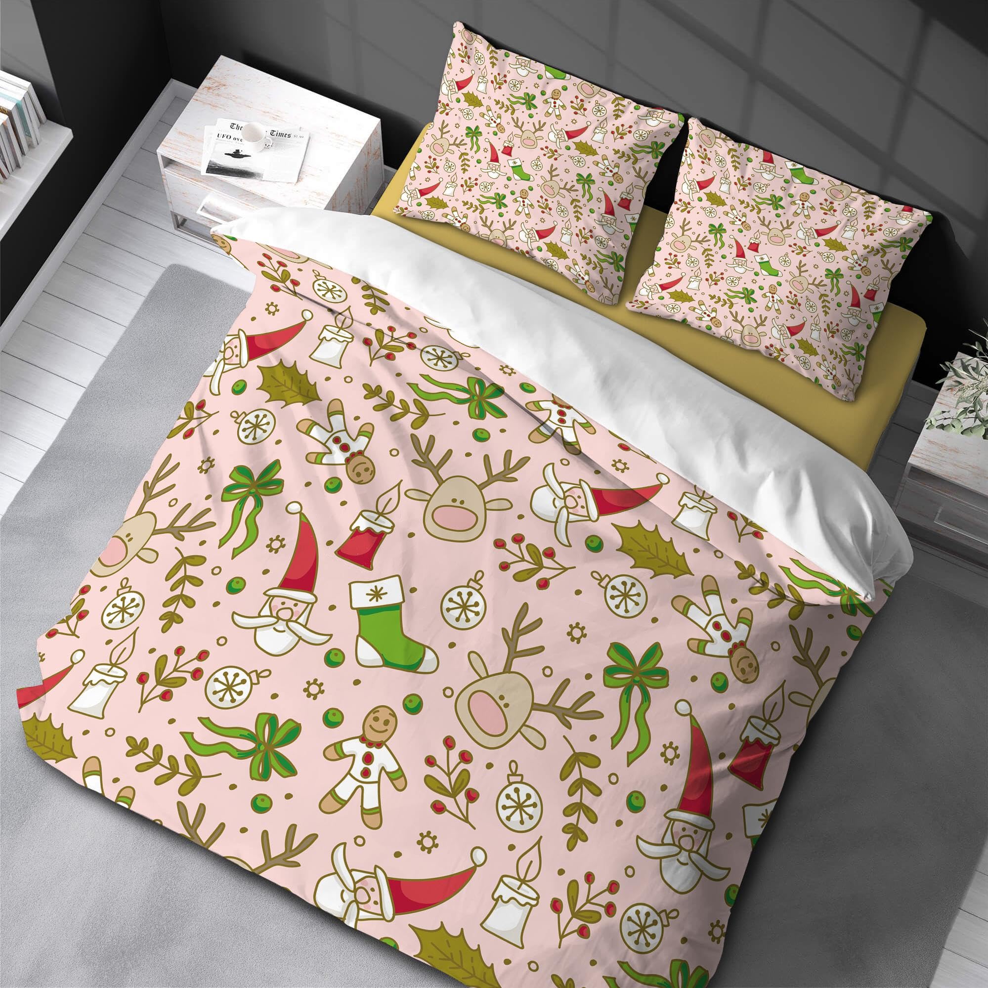 Housse de couette dessin animé 228x234cm et taies d'oreiller lit enfant