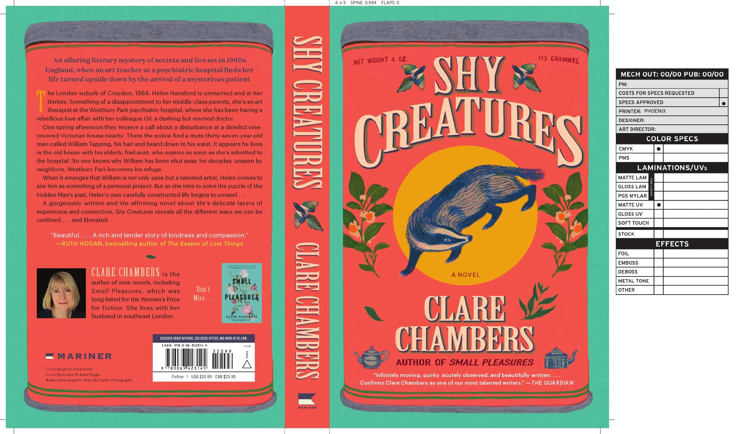 Shy Creatures: An Art Therapist's Life Is Turned Upside Down by a Mysterious Patient in this Beautifully Written Literary Mystery Set in 1960s England.
