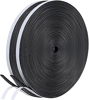 Dichtungsband Selbstklebend für Türen Fenster, 6mm(B) x 1.5mm(D)/20m Schaumstoff klebeband Gummidichtung Gegen Kalte Zugluft/Anti-Kollision/Schalldichter/Wasserdichter/Staubdicht