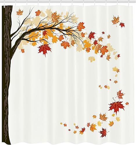 Vista 245 de Ambesonne, cortina de ducha cuatro estaciones