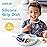 Bumkins Toddler and Baby Suction Plate, Divided Grip Dish for Babies and Kids, Baby Led Weaning, Feeding Supplies, Sticks to Tables and Highchairs, Platinum Silicone, for Chidren 6 Months, Gray