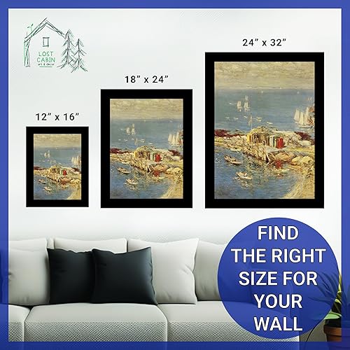 Miniatura 6 de Lost Cabin August Afternoon Appledore de Childe Hassam  Impresión en marco biselado negro  Reproducción de pinturas de obras de arte finas  Póster