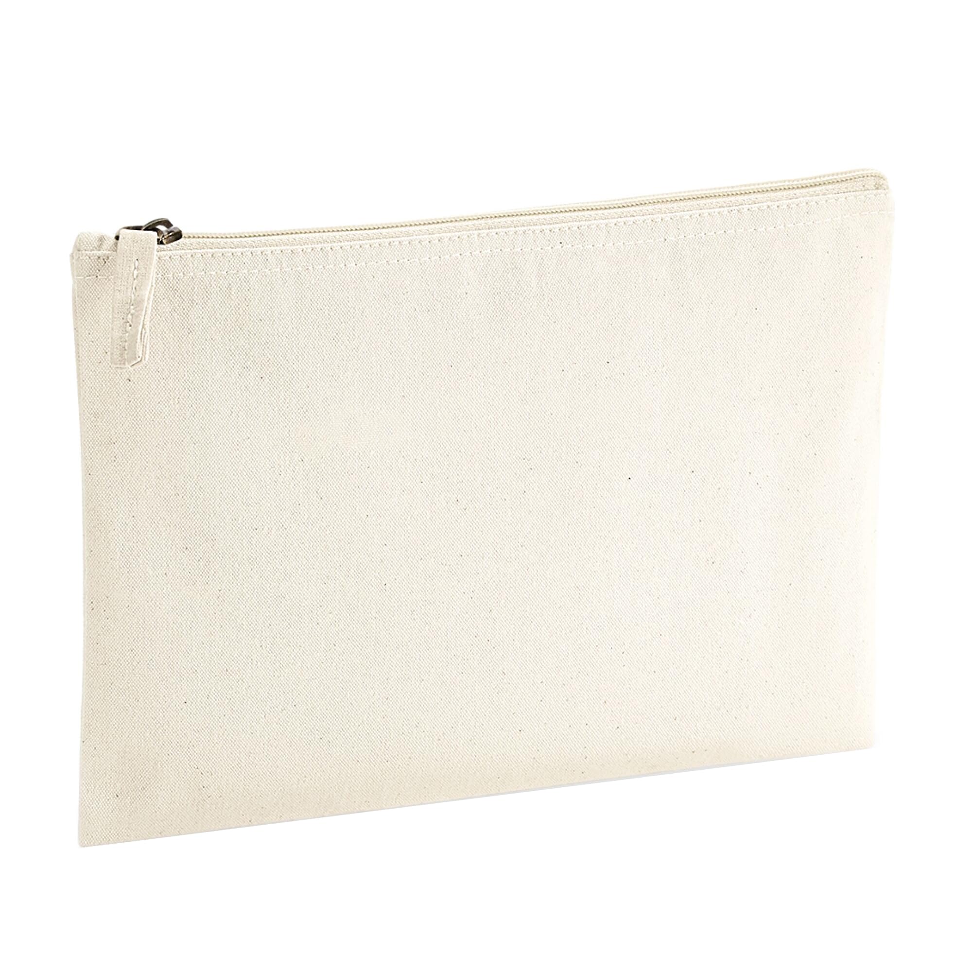 Westford Mill EarthAware Organic Accessory Pouch (W830) - Zippered Accessory Bag - Natural (S)
