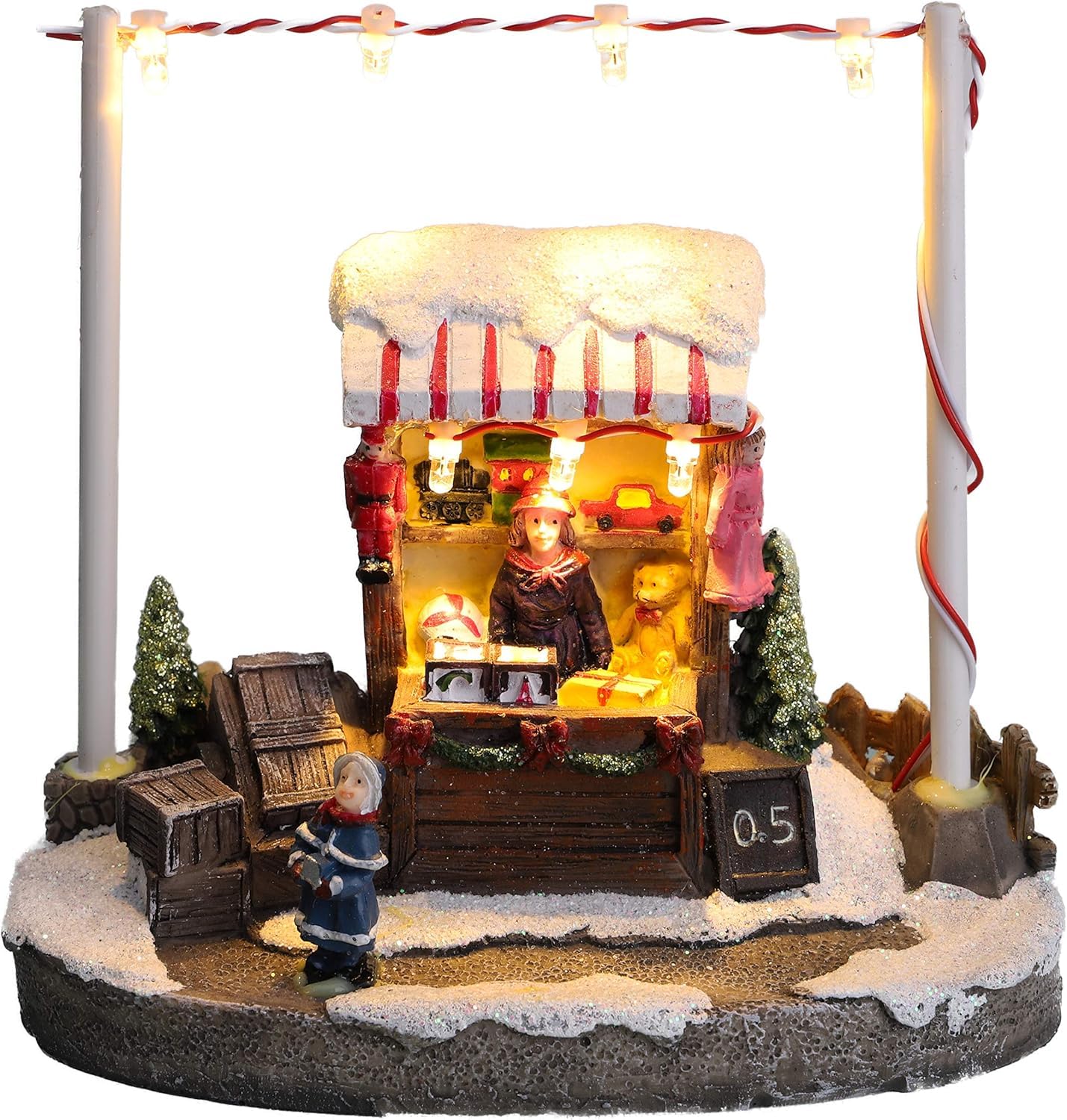Christmas Concepts5"/ 13cm LED Light Up Christmas Market Scene (Toy Stall)