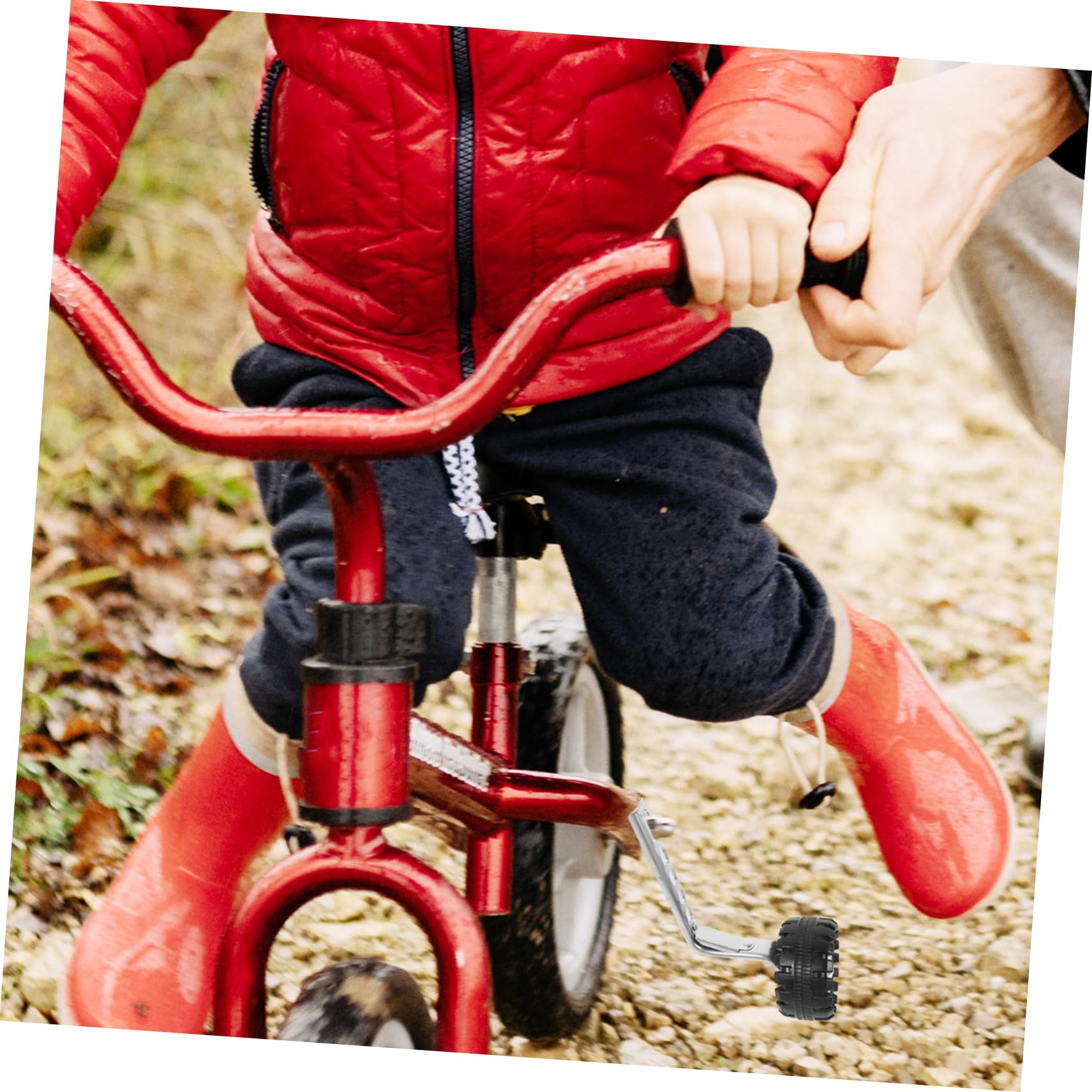 Milisten Roues d'apprentissage pour Vélo Garçon et Filles, 1 Set Noir Métal