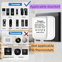 Vista 4 de AC18V - Adaptador de corriente para timbre de puerta con cable, compatible con Ring Zmodo Smart Doorbell y Nest Hello Doorbell