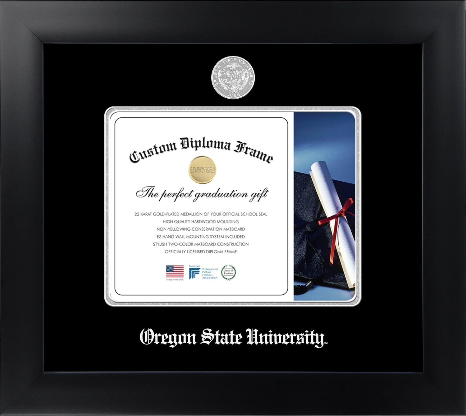 Infinity Diploma Frame, Black