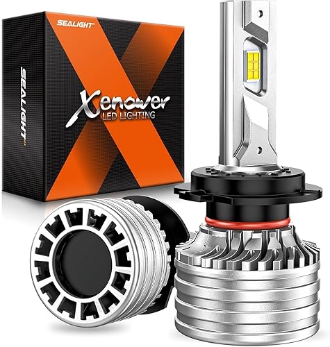 Miniatura 52 de Sealight X1 Series Kit de conversión de bombillas de luz LED de encastre H4 para faros delanteros, de 100 W, 10 000 LM - 24x chips LED, de blanco