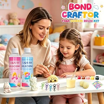 Bond Craftor Taba Squishy Making Kit for Kids- 21oz Liquid Silicone Gel