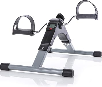 Pedal Exercise Mini Cycle Bike Great for Home or Office Workout - Digital Display for RPMs, Calories, Time, Speed, Distance - Under Desk for Legs -Tabletop for Arms
