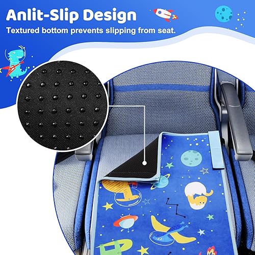 Miniatura 6 de Cama de avión para niños pequeños, artículos esenciales de viaje en avión para niños, extensor de asiento de avión para niños, cama portátil de