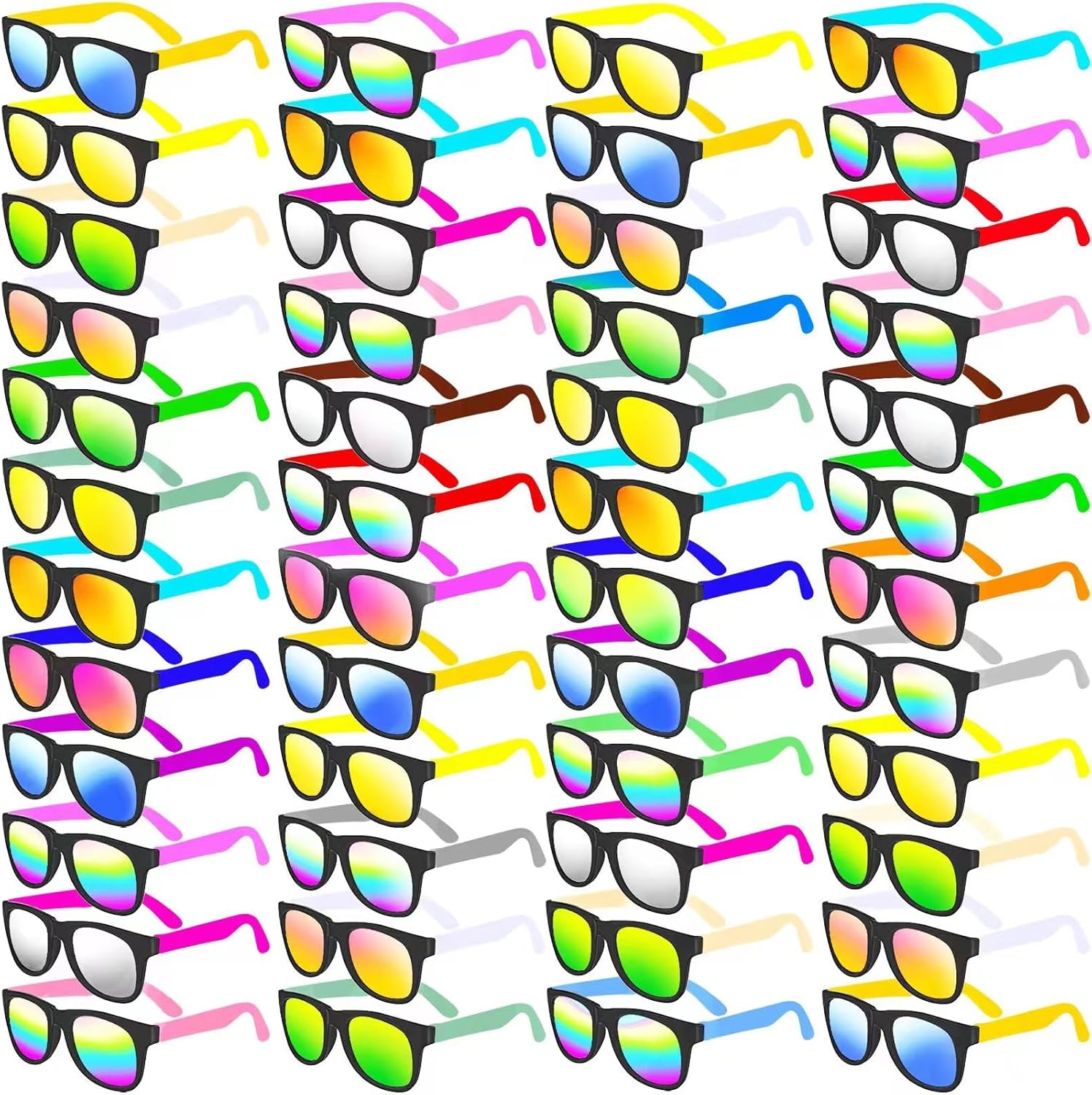64/120 PCS Sunglasses Party Favors Bulk,Neon Sunglasses with UV Protection for Adults Kids Boys Girls Pool Beaach - Image 7