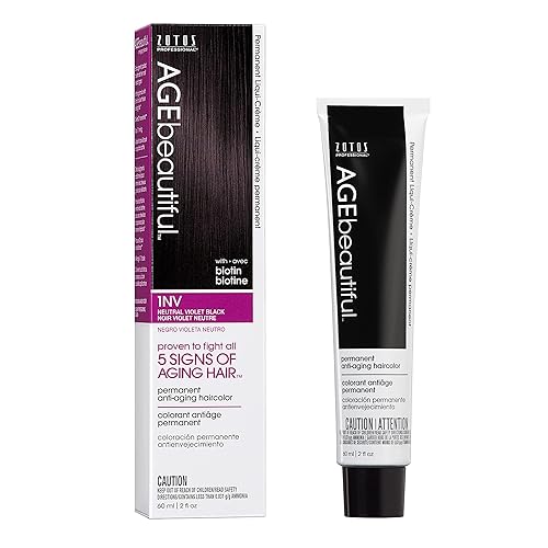 AGE beautiful - Liqui Creme- Tinte permanente para el cabello, 100% cobertura de canas, antienvejecimiento, biotina para cabello más grueso y con