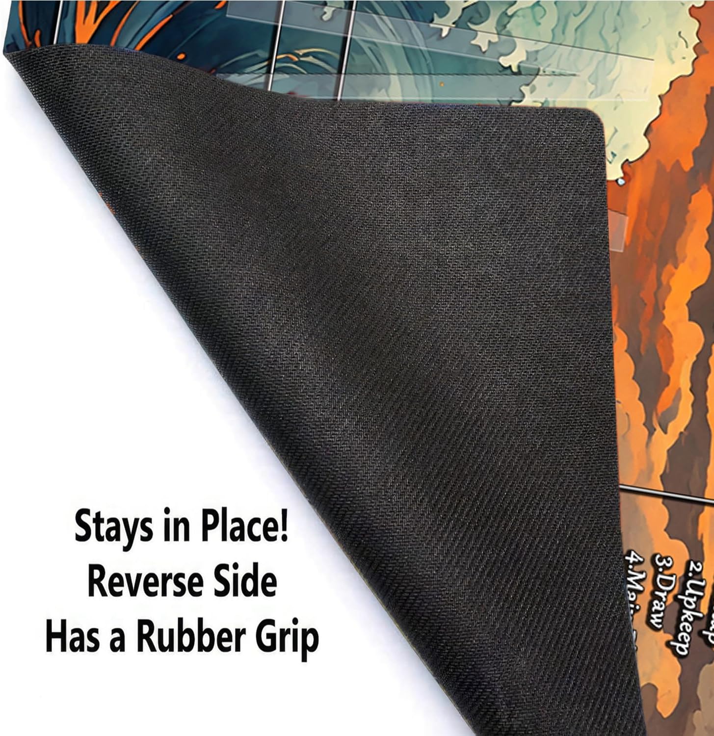 STORKY MTG Playmats, Landscape Board Game Mat with Storage Bag Mouse Pad for MTG DTCG CCG RPG Trading Card MTG Playing Mat with Zones Smooth Rubber Surface Battle 24 x 14 inches, Waves