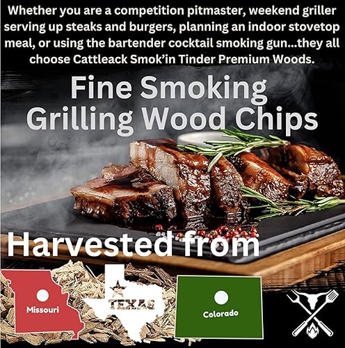 Miniatura 6 de Cattleack Smok'in Tinder - Delicias con infusión de madera - Chips de madera para ahumar cócteles, paquete variado, paquete de 5, 4 onzas cada una,