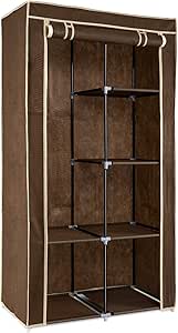 Armadio In Tessuto Navaris 6 Scomparti - Guardaroba Portatile Con Asta Appendiabiti, 88x170x45 Cm - Foto 11