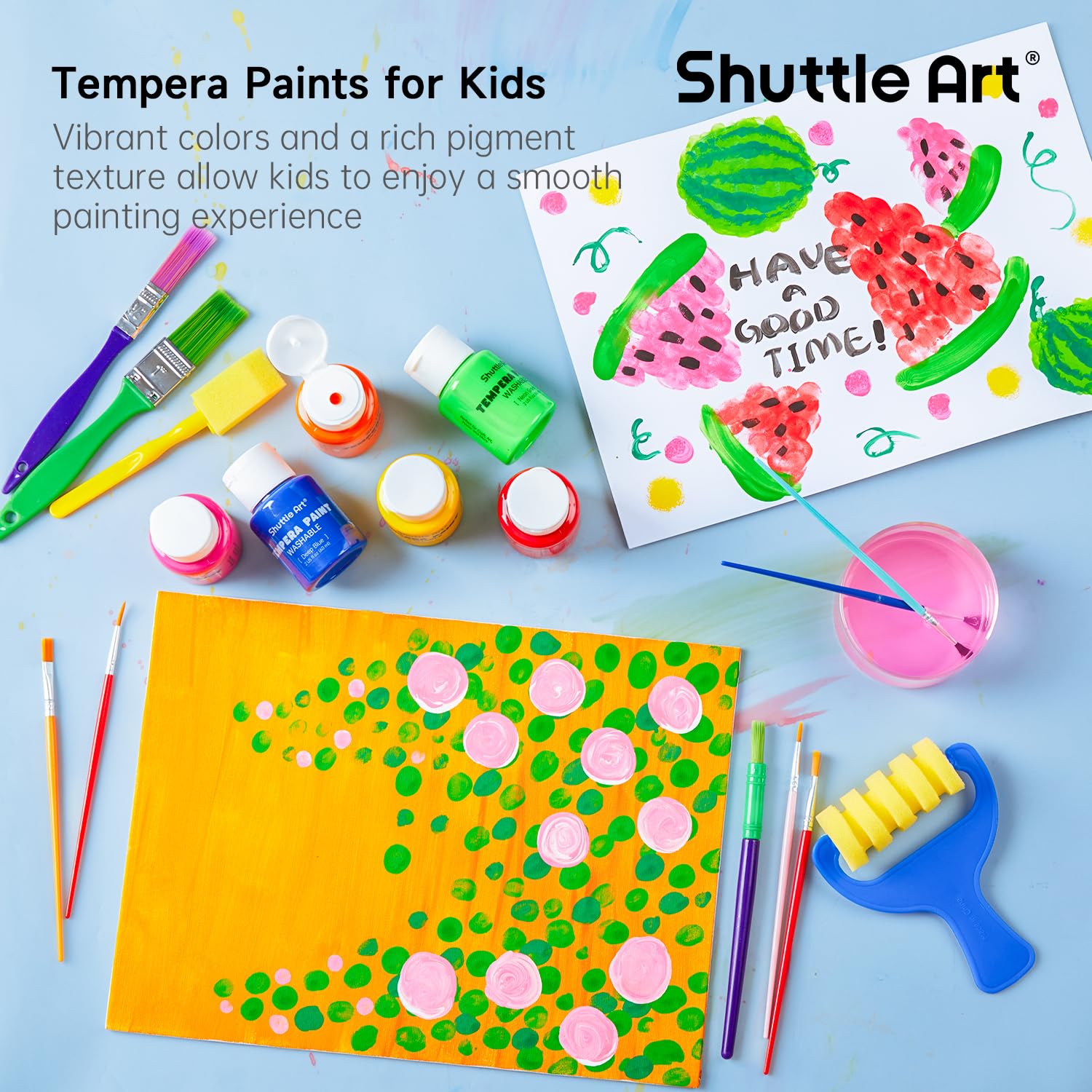 Amazon | Shuttle Art テンペラ絵の具 指絵の具 30色セット 水性