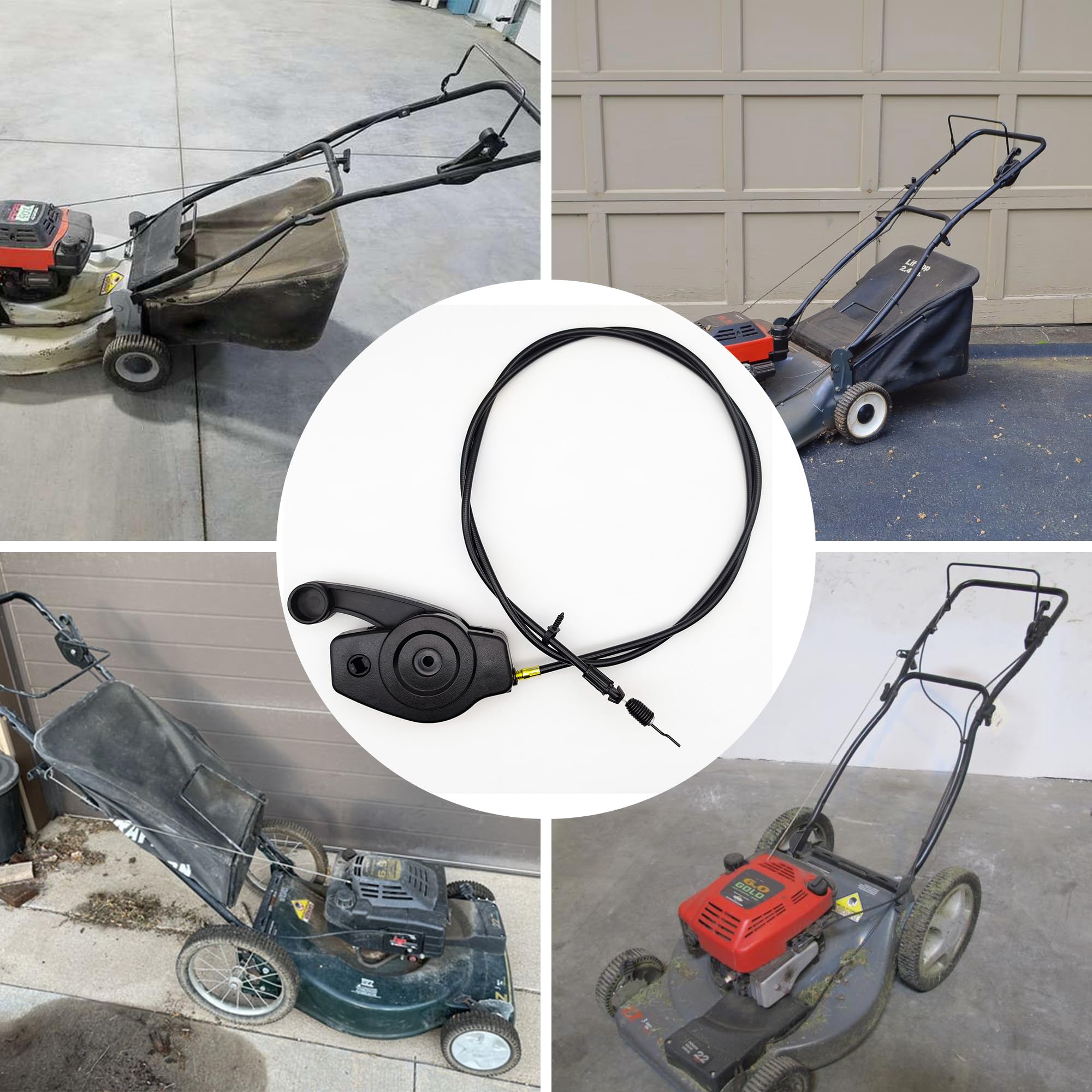 532184588 145755 Gaszug Gashebel Bowdenzug Kupplungszug für Husqvarna Jonsered Weed Eater Poulan Craftsman handgeführte Rasenmäher Traktor-Gaszugteile