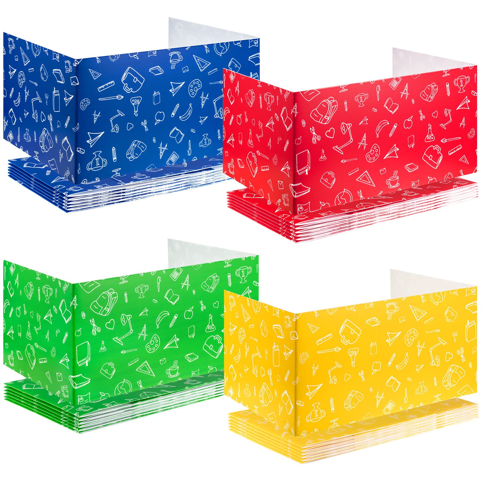 24 Pack Shields for Student Desks Test Desktop Dividers Large Privacy