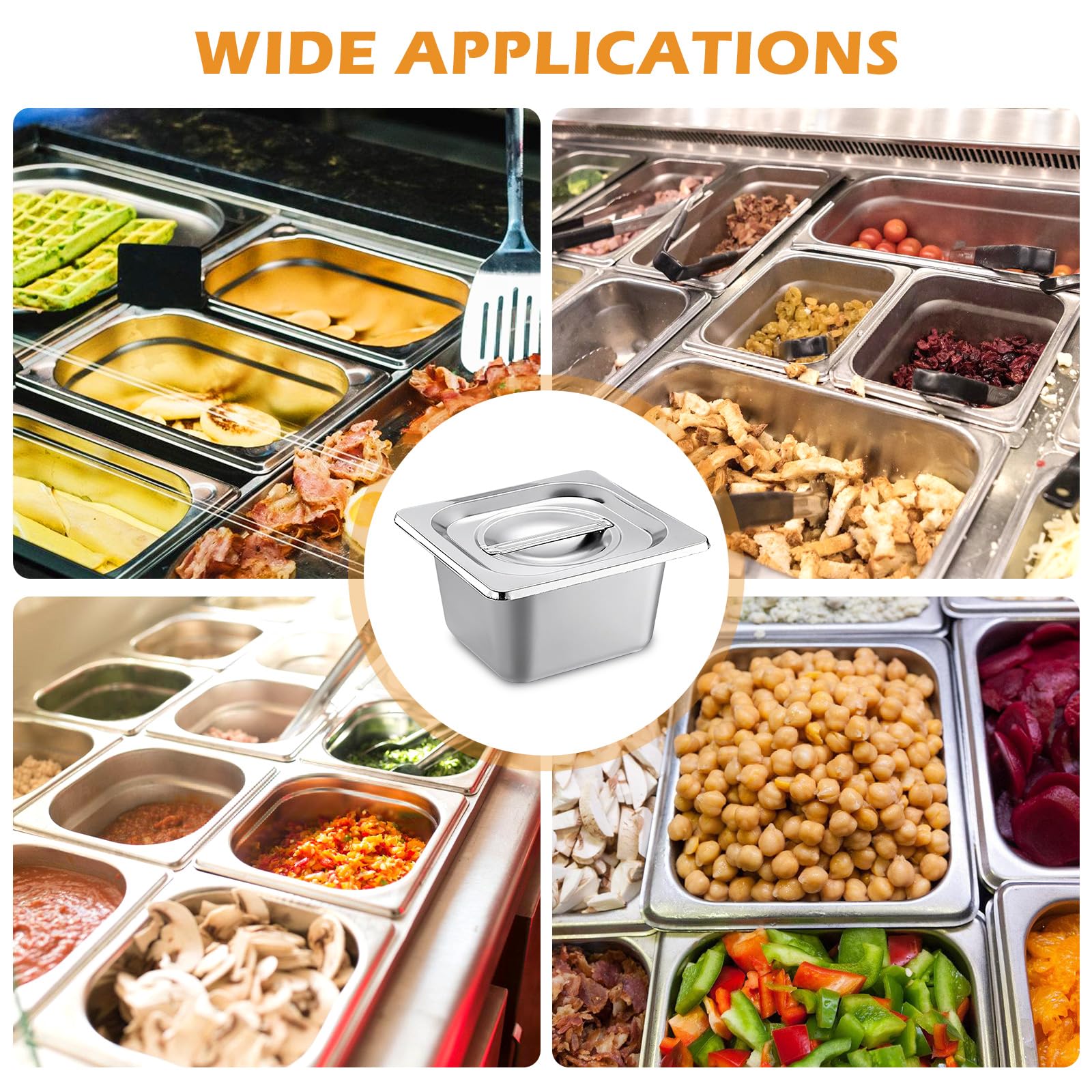 Lot De 3 Bac Inox Alimentaire, Plat Four Rectangulaire, 17.6 * 16.2 CM Plats À Four En Acier Inoxydable, Plat Four Rectangulaire, Bac De Cuisson En Inox, Pour Servir Des Plats Et Gril Gâteaux