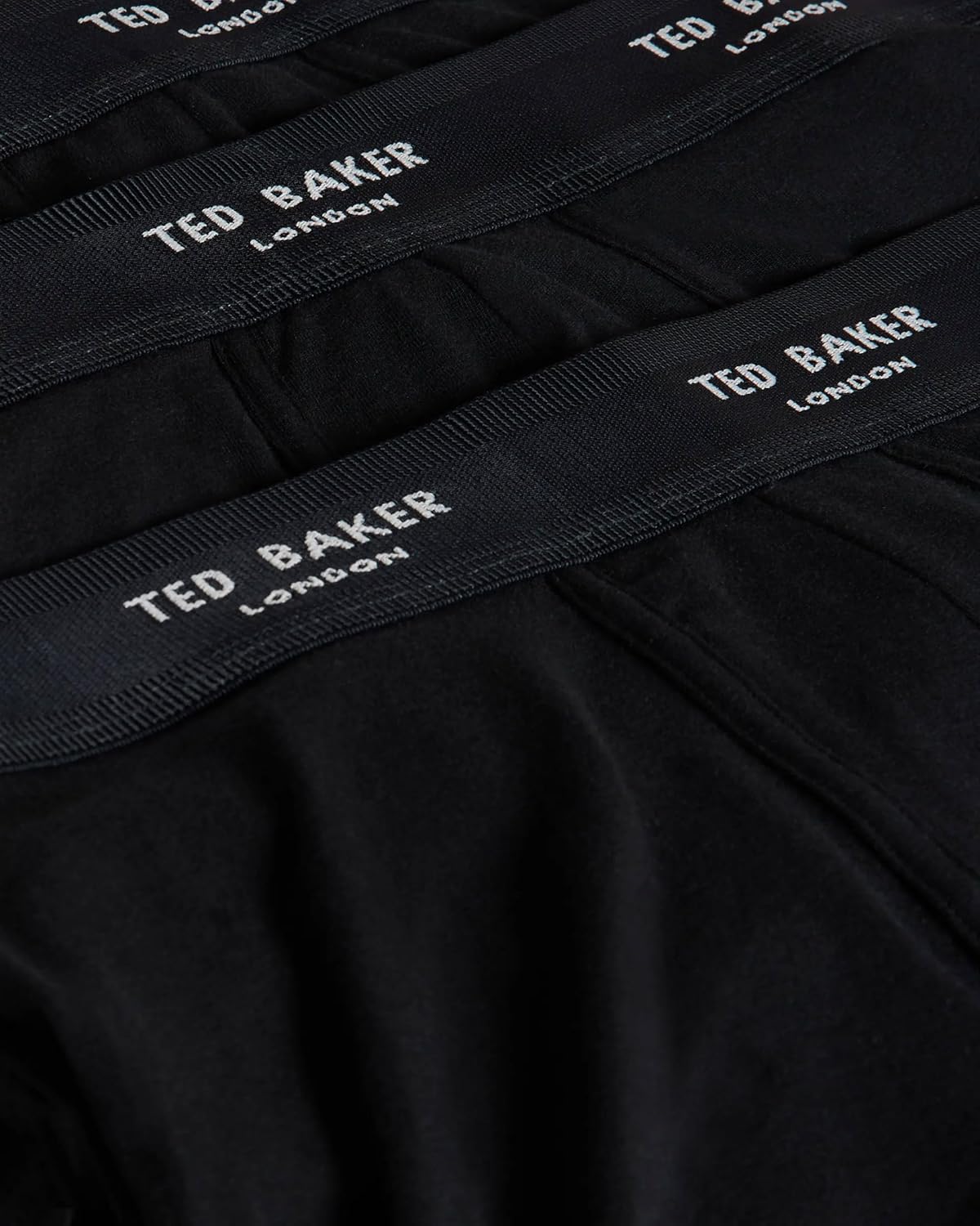 Ted Baker Men's 3 Pack Cotton Stretch Trunks, Black, S