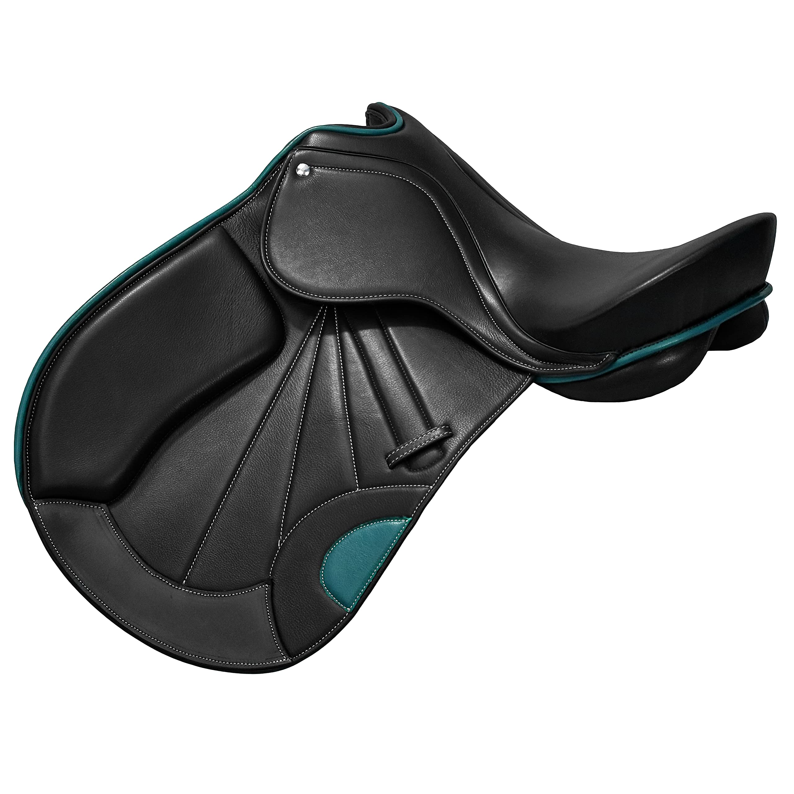 Selle de cheval anglaise de couleur unie tout usage en cuir pur de course de che