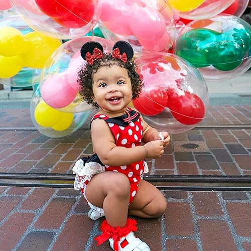 Miniatura 2 de Ayesha Pinzas para el cabello de Mickey Minnie Ears de Halloween, orejas de ratón para niñas pequeñas, lazos de ratón, pasadores, accesorios para el