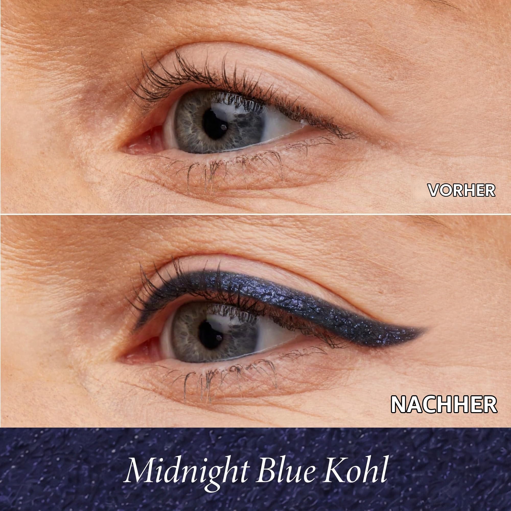 Laura Geller New York Kajal Longwear Kohl Eyeliner-Stift - Mitternachtsblau Kohl - Koffein und Vitamin E - Weiches und mischbares Liner - Integrierter Anspitzer