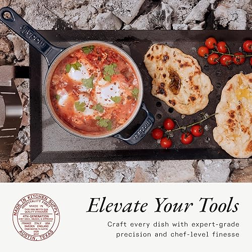 Miniatura 10 de Made In Utensilios de cocina - Cacerola de hierro fundido esmaltado de 2 cuartos de galón con tapa, color rojo, hierro fundido esmaltado a mano,