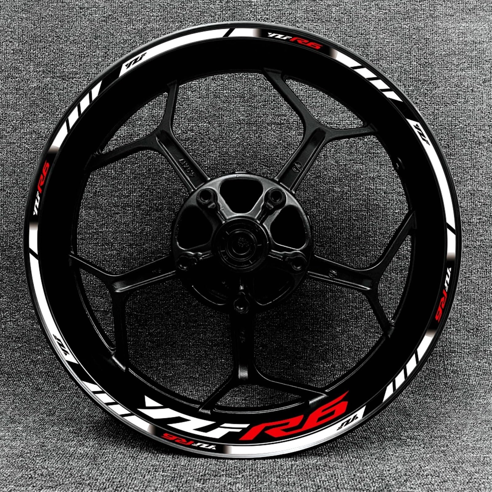 Motorcycle Racing Equipment Accessories for Yamaha YZF R6 Wheel Tire Rim Adhesive Reflective Decal Sticker Decorative(Color9)