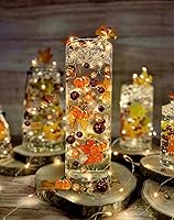 Vista 1 de Paquete de hojas de otoño festivas, perlas y gemas flotantes para decoración de jarrones y mesa