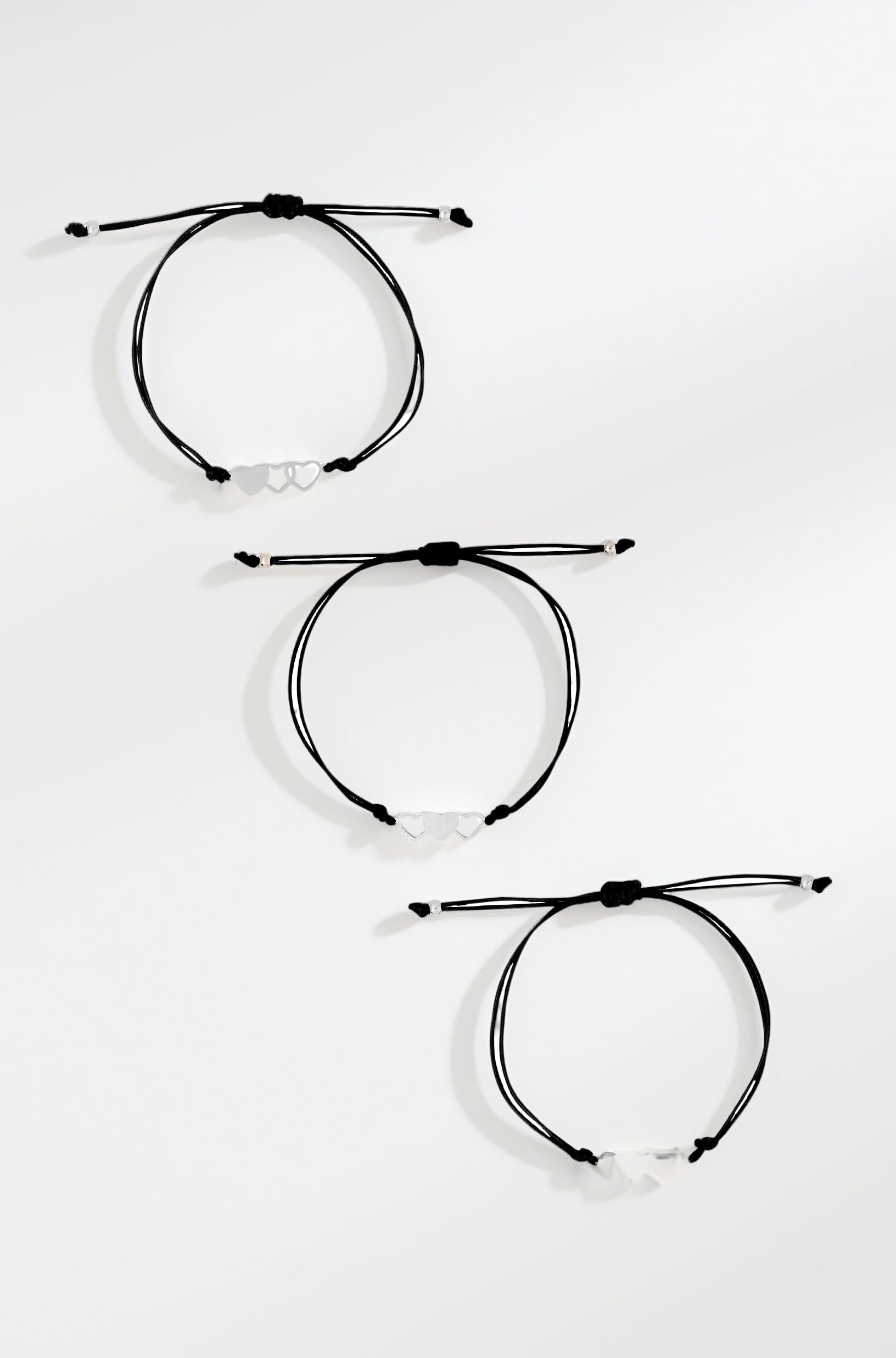 Bracelet for Women and Girls Fashion Silver Friendship Bracelets for Women Girls | Heart Shaped Friendship Bands Bracelet |Gift for Best Friend Friendship Bff Bracelets