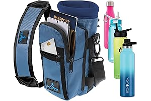 Water Bottle Holder Sleeve Carrier with Storage