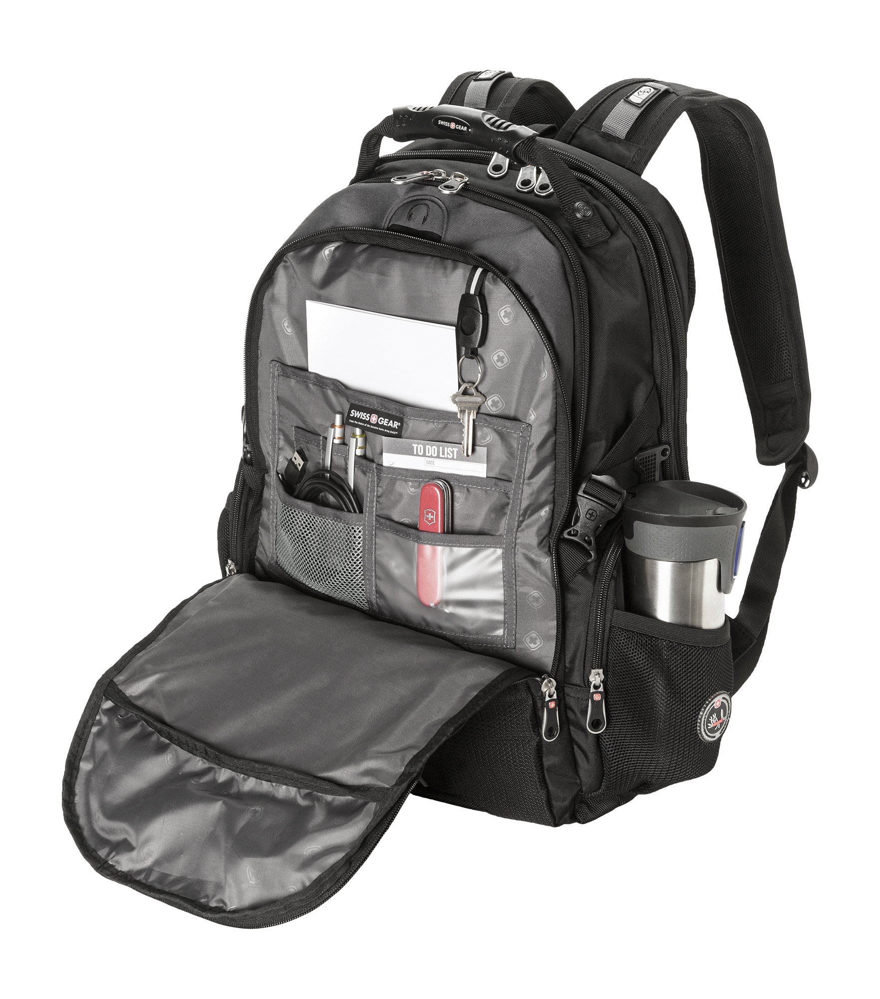 SWISSGEAR 1753 TSA-Friendly ScanSmart Laptop Backpack - Fits most 15 Inch  Laptops and Tablets - Black/Grey : Amazon.in: Fashion