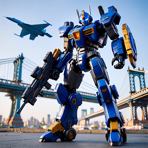 戦闘機ロボットゲーム – 飛行機変形3D:メカからジェット機に変形するロボット大冒険