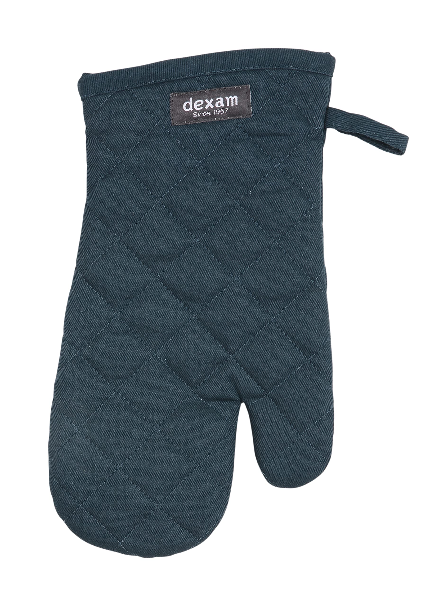 Dexam Single Oven Glove Love Colour 100% Cotton Ink Blue