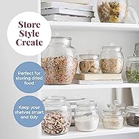 Vista 4 de Kilner Glassware - Tarro de almacenamiento universal duradero multiusos con tapa hermética, 28-3/4 onzas líquidas, 1 EA, transparente