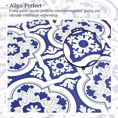 Miniatura 2 de Dureidos Azulejos de suelo autoadhesivos, azulejos de vinilo autoadhesivos, azulejos de suelo impermeables para baño, bricolaje, cocina, lavandería,