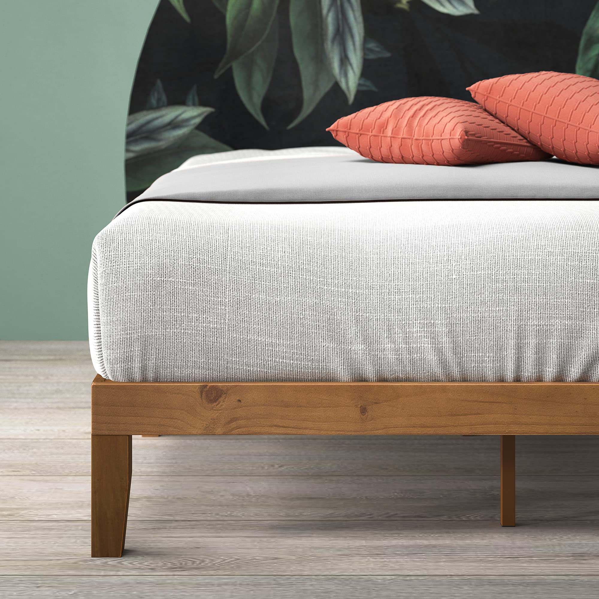 ZINUS Alexia Wood Platform Bed Frame / Solid Wood Foundation / No Box