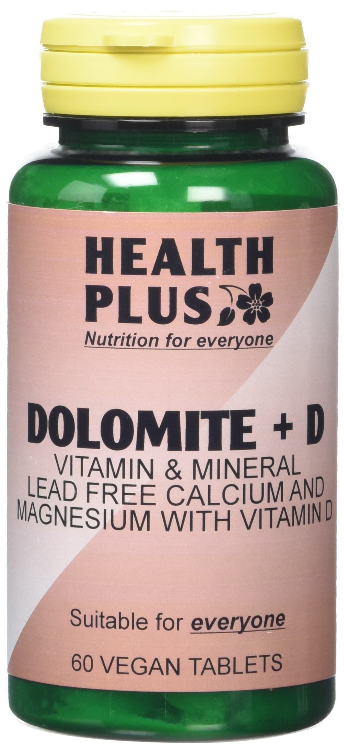Health Plus Dolomite + D Mineral Supplement - 2 X Packs Of 60 Tablets (120 Tablets)