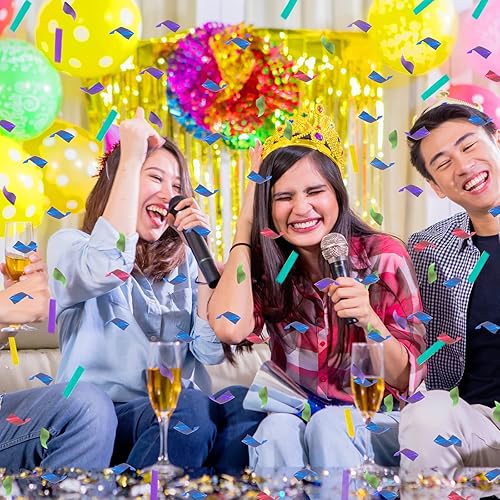 Miniatura 6 de Confeti de papel rectangular de 10.58 oz de papel multicolor para baby shower, clubes, bodas, celebraciones de cumpleaños, fiestas, decoración