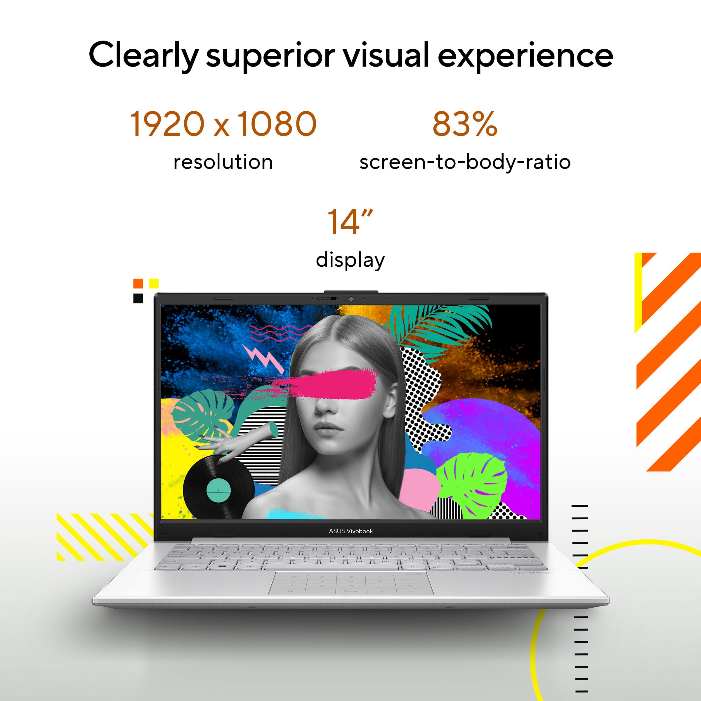 ASUS Vivobook Go 14 (2026),AMD Ryzen 3 30 Processor,AMD Radeon iGPU,8GB RAM,512GB SSD,FHD,14" (35.5 cm),Windows 11,M365 Basic(1Y)* Office 2024,Cool Silver,1.38 Kg,E1404FA-EB1224WS,Thin & Light Laptop — Amazon image 3