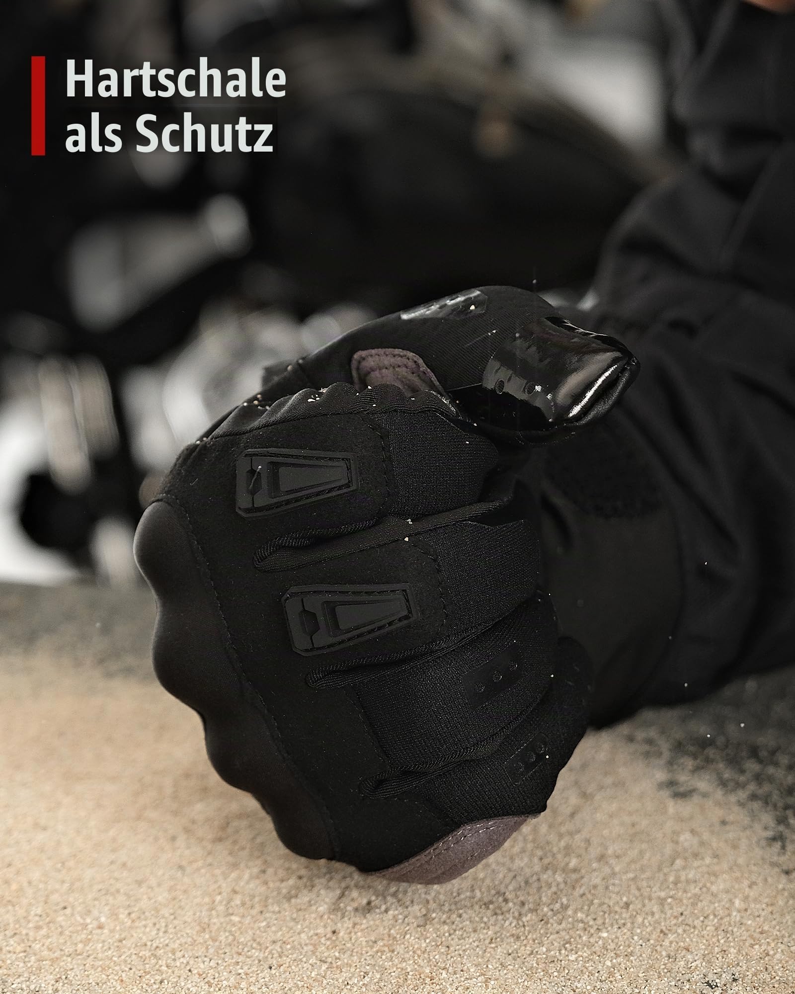IRON JIA'S Motorradhandschuhe Winter Herren,Warm Winter MotorradHandschuhe,wasserdichte,Touchscreen winterhandschuhe mit Knöchelschutz,für Winter Outdoor Sportarten,Motorrad,Skifahren