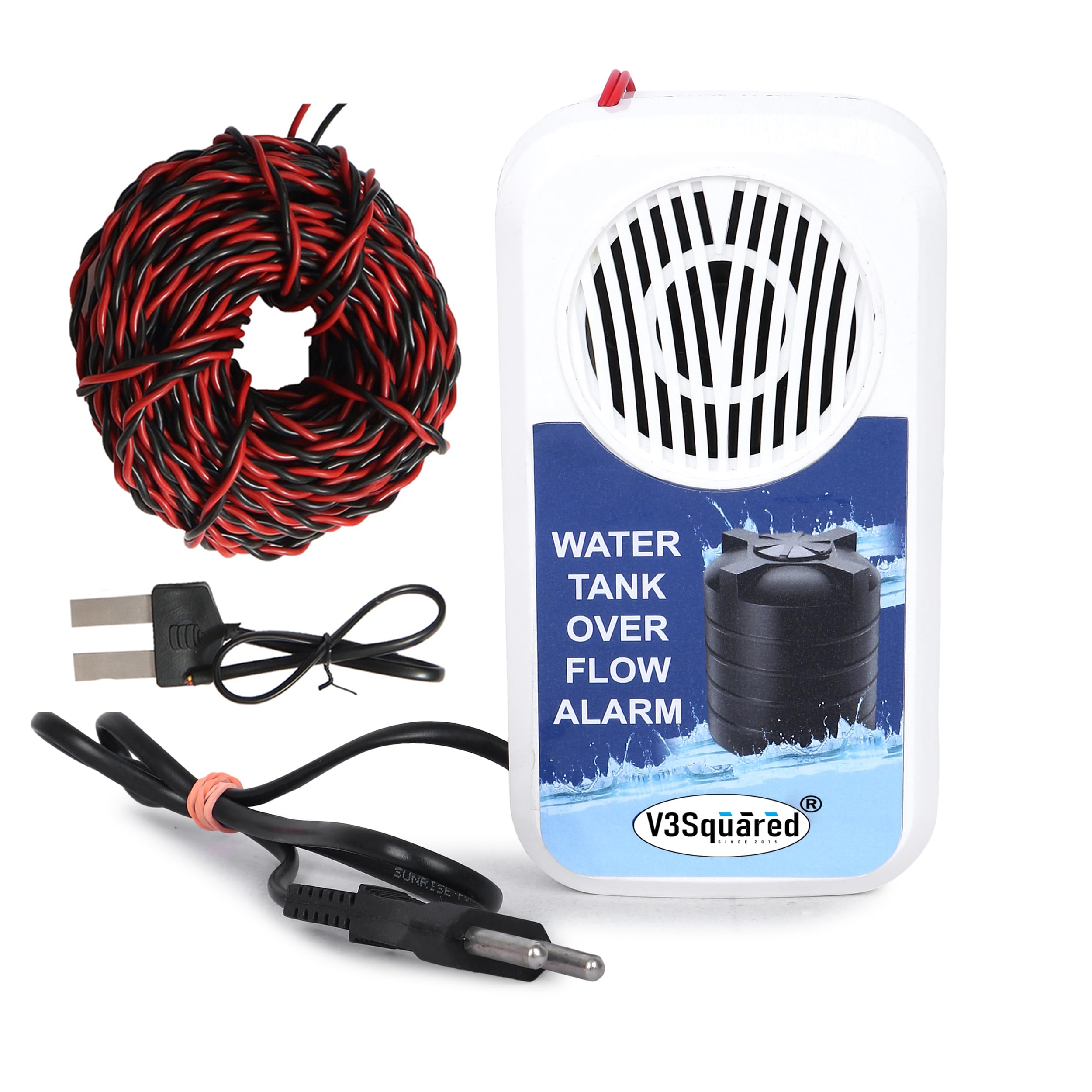 V3Squared Water Tank Alarm - Overflow Control Bell, Human Voice, 100% Shock Proof - Sensors and Wire- Made in India-image-28