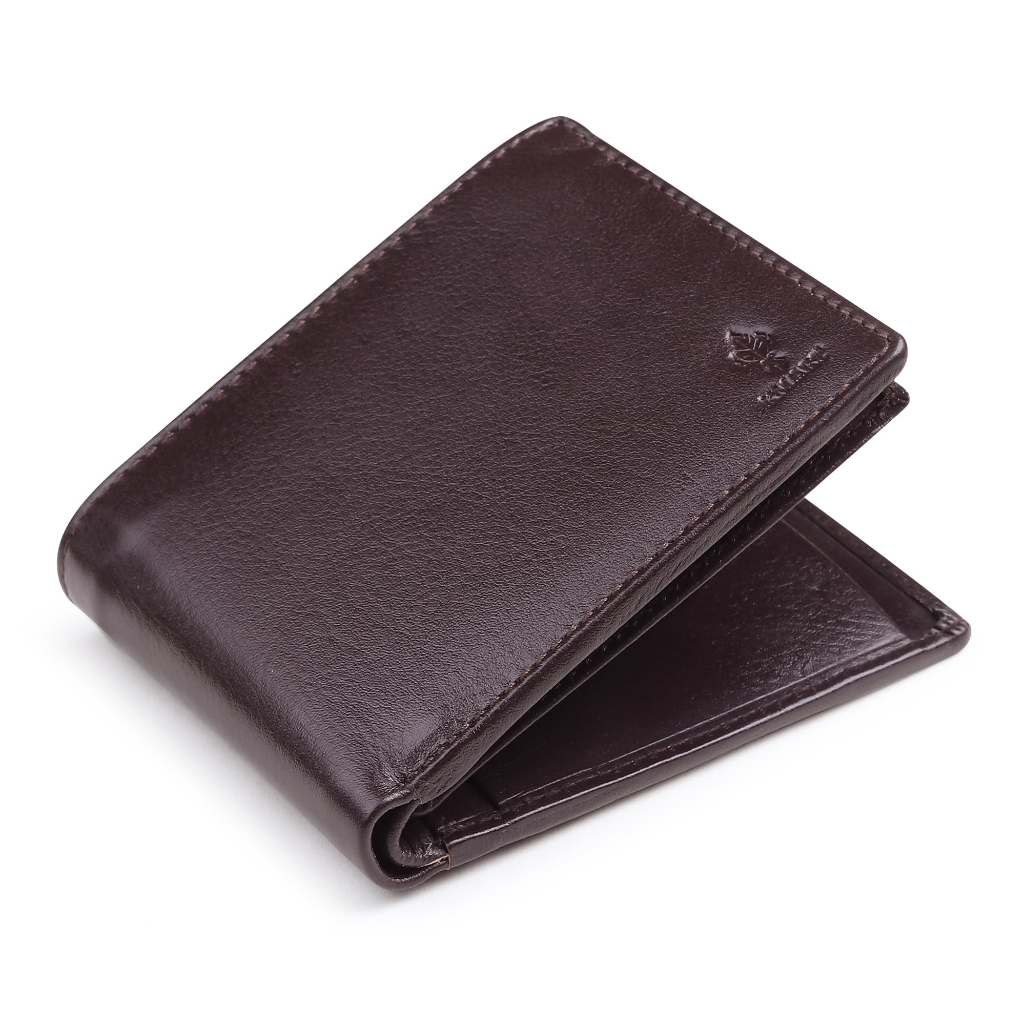 km turkish art KM Stylish Men (RFID) Hacking Protected Genuine NDM Leather Wallet with 8 Card Slots with Hiding compartments (Brown)-picture-16