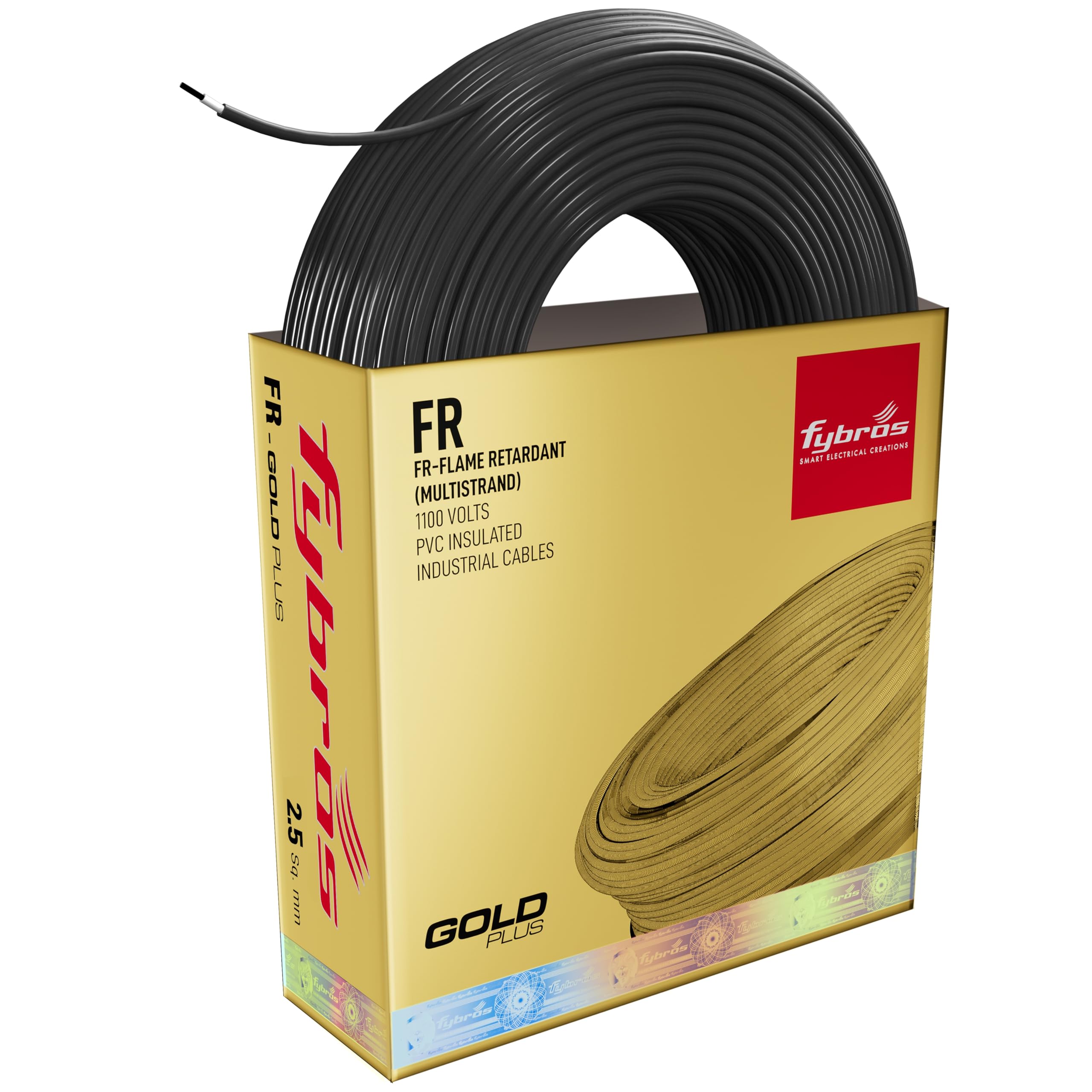 Fybros Flame Retardant Yellow Copper Wire - 90M -28