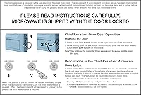 Vista 7 de GE Horno microondas para encimera, capacidad de 1,200 vatios, 2.0 pies cúbicos, 8 ajustes de cocción de ajuste automático, tecnología de bloqueo